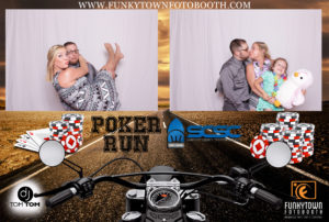 Photo booth backdrop and custom printed photos