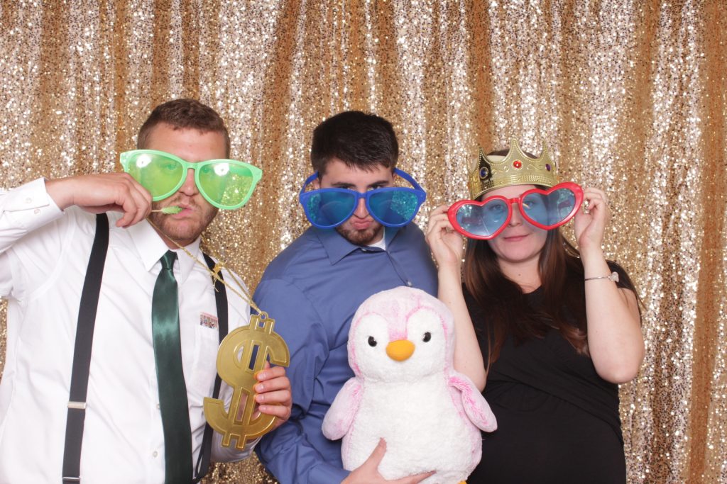Photo Booth rental, gold sequin backdrop